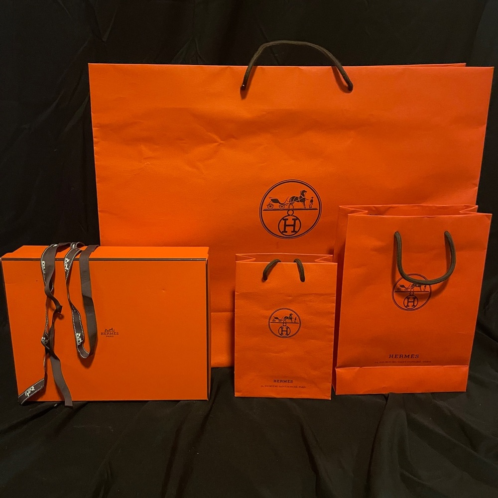Hermes Orange Closet Accessories Set